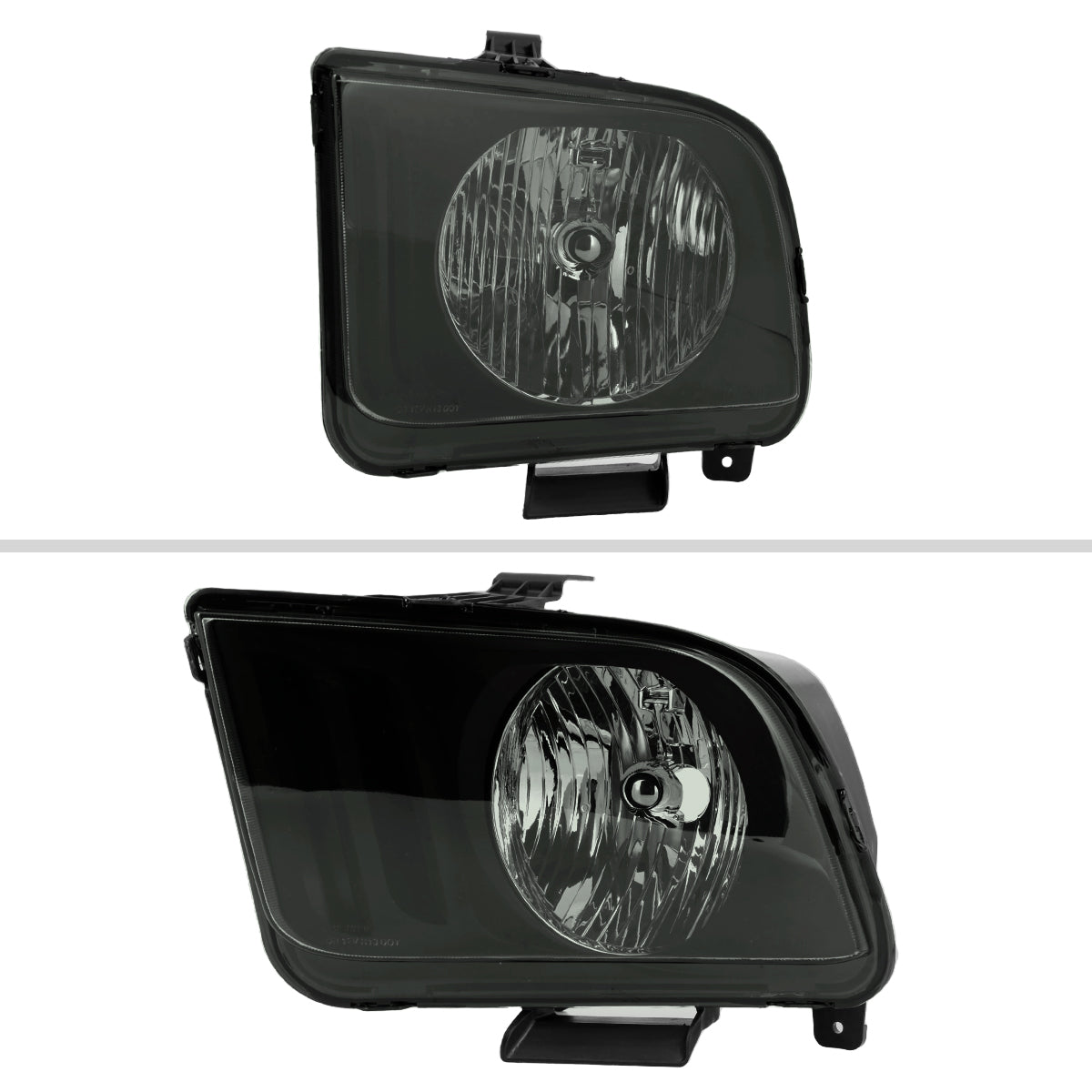 Spec-D 05-09 Ford Mustang OE Style Matte Blk/ Light Smoked Headlights