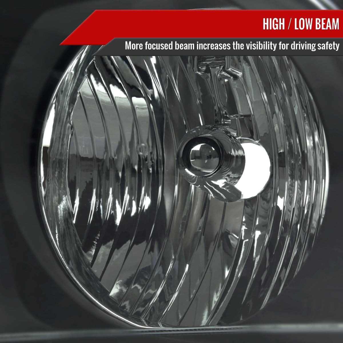Spec-D 05-09 Ford Mustang OE Style Matte Blk/ Light Smoked Headlights