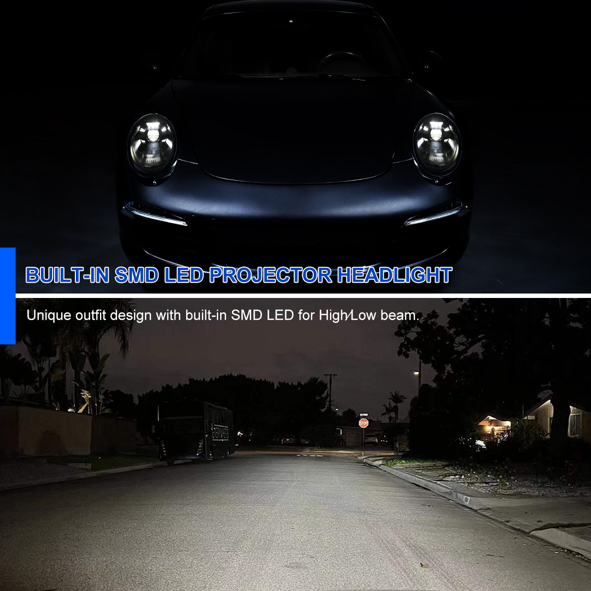 Spec-D 09-13 Porsche 911 997.2 Projector Headlights Black