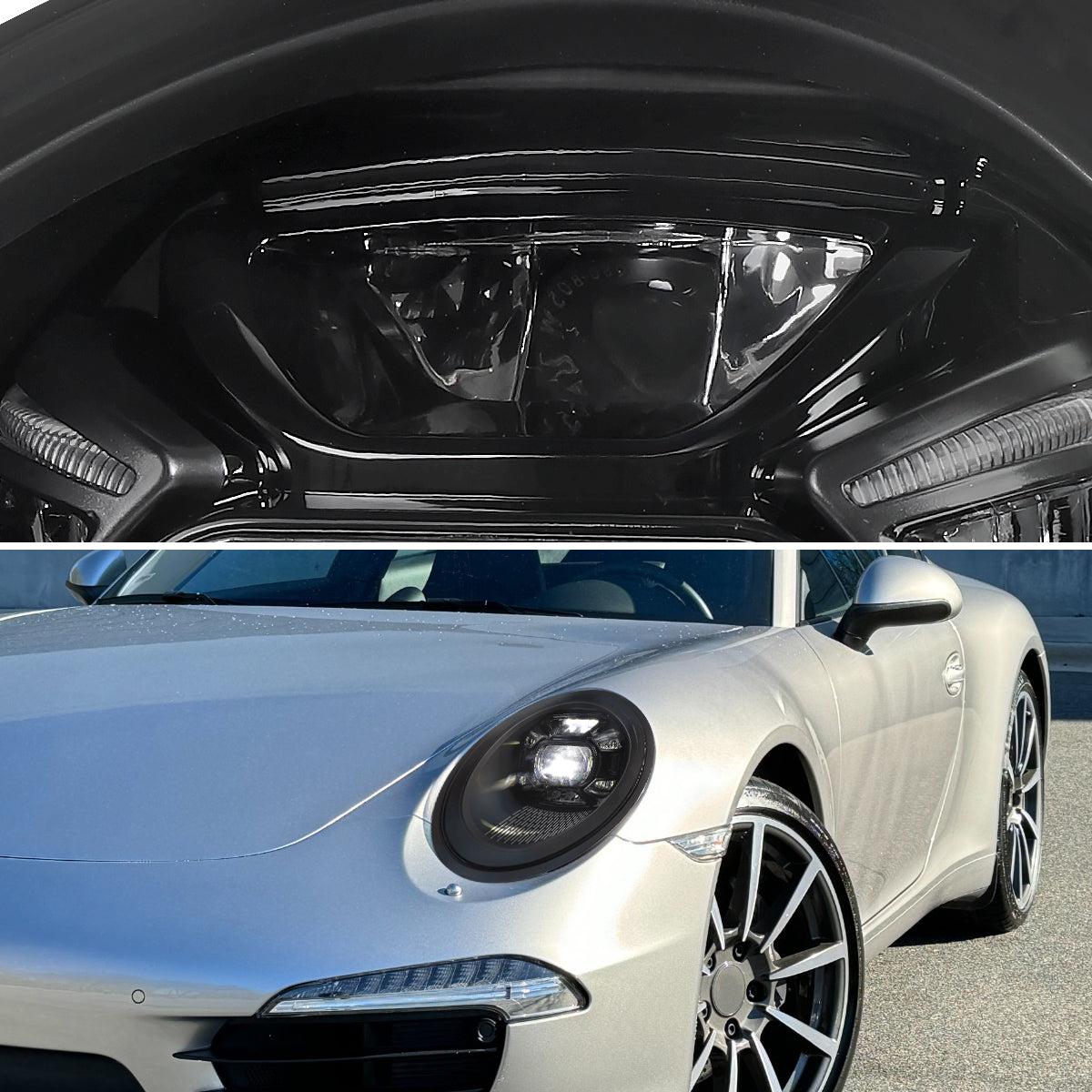Spec-D 12-2018 Porsche 911 991 LED Projector Headlights Black