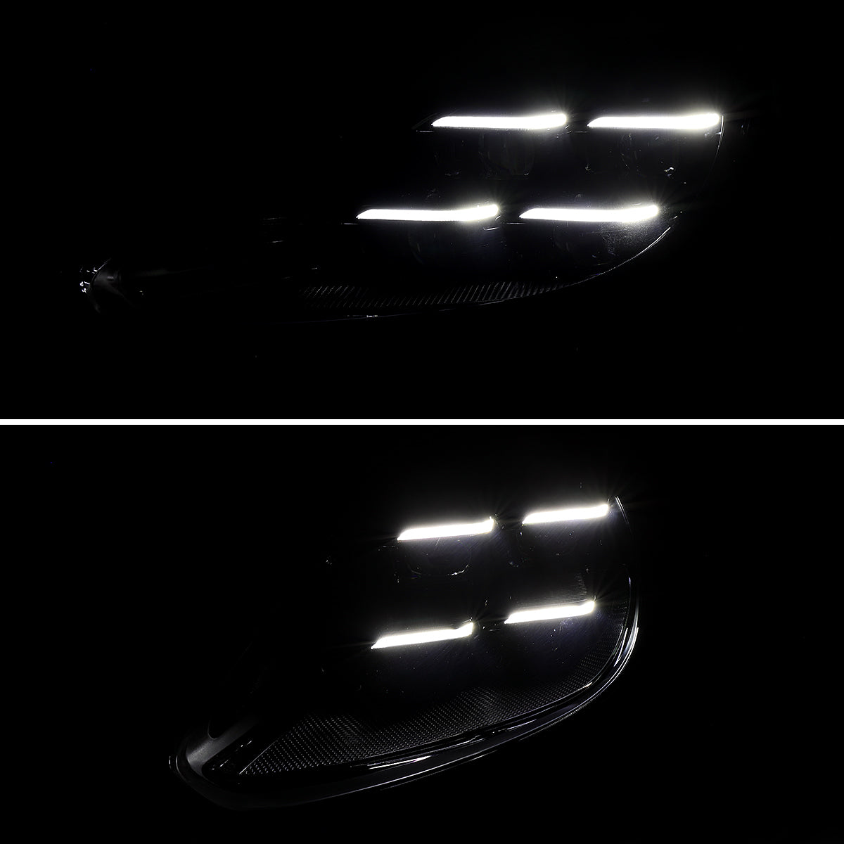 Spec-D 15-17 Porsche Cayenne 958 Matrix Style Headlights Dynamic Black