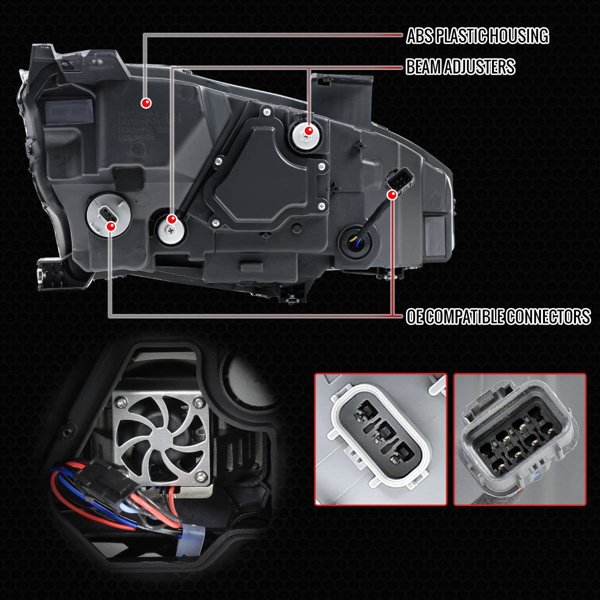 Spec-D 16-21 Honda Civic Headlights LED Switchback Sequential Black