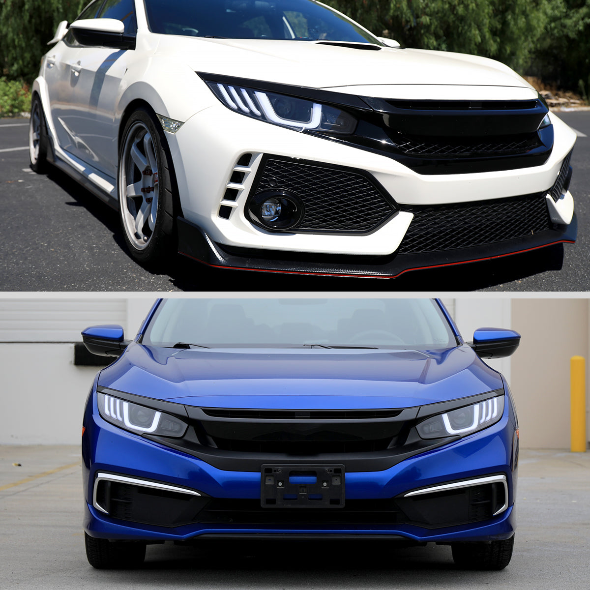 Spec-D 16-21 Honda Civic Headlights LED Switchback Sequential Black