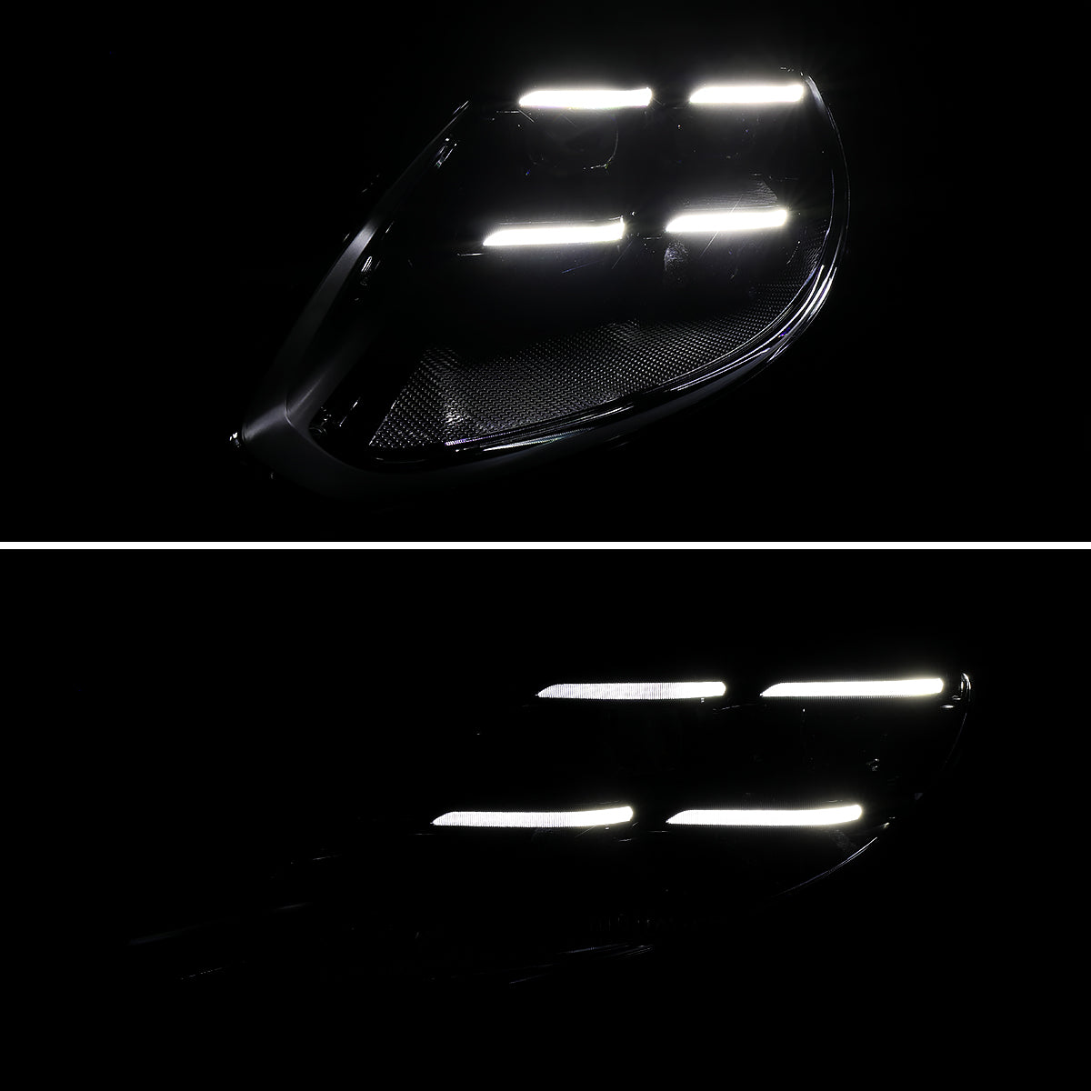 Spec-D 14-16 Porsche Panamera 970 Matrix Style Headlights for HID Blk
