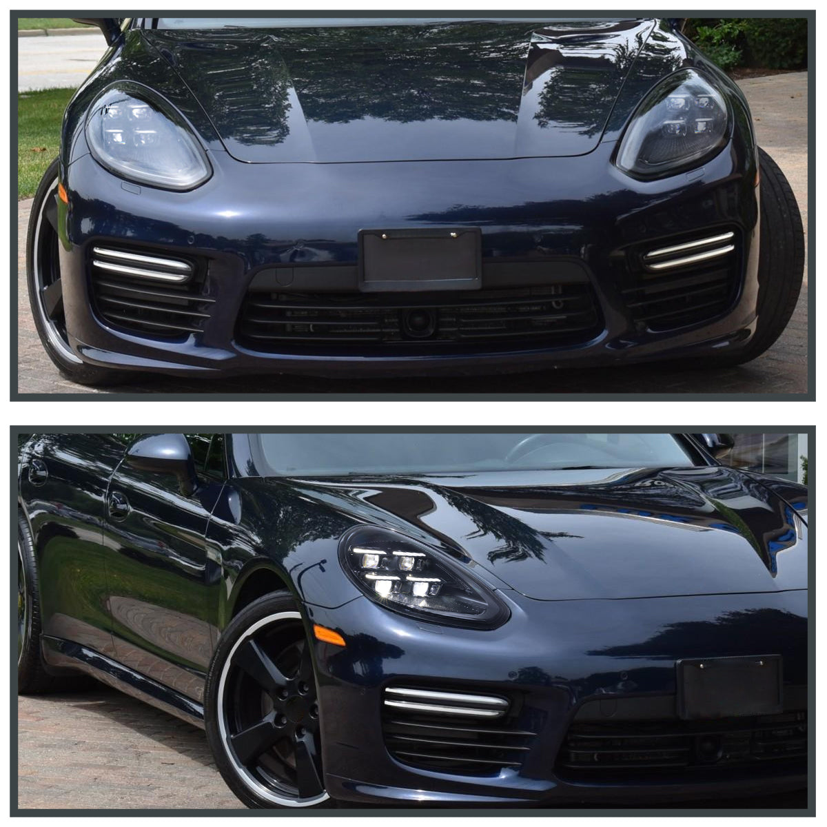 Spec-D 14-16 Porsche Panamera 970 Matrix Style Headlights for HID Blk