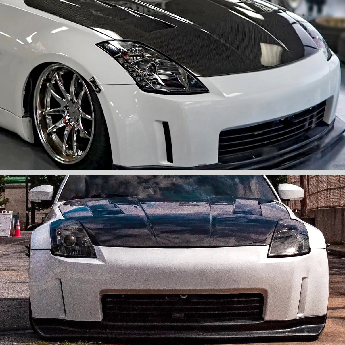 Spec-D 03-05 350Z Projector Headlights Factory HID Chrome/Smoked
