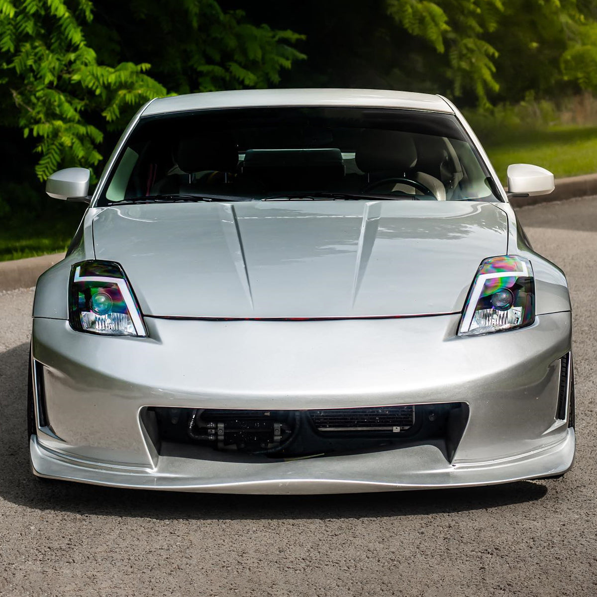 Spec-D 03-05 Nissan 350Z Headlights Projector Black SEQ
