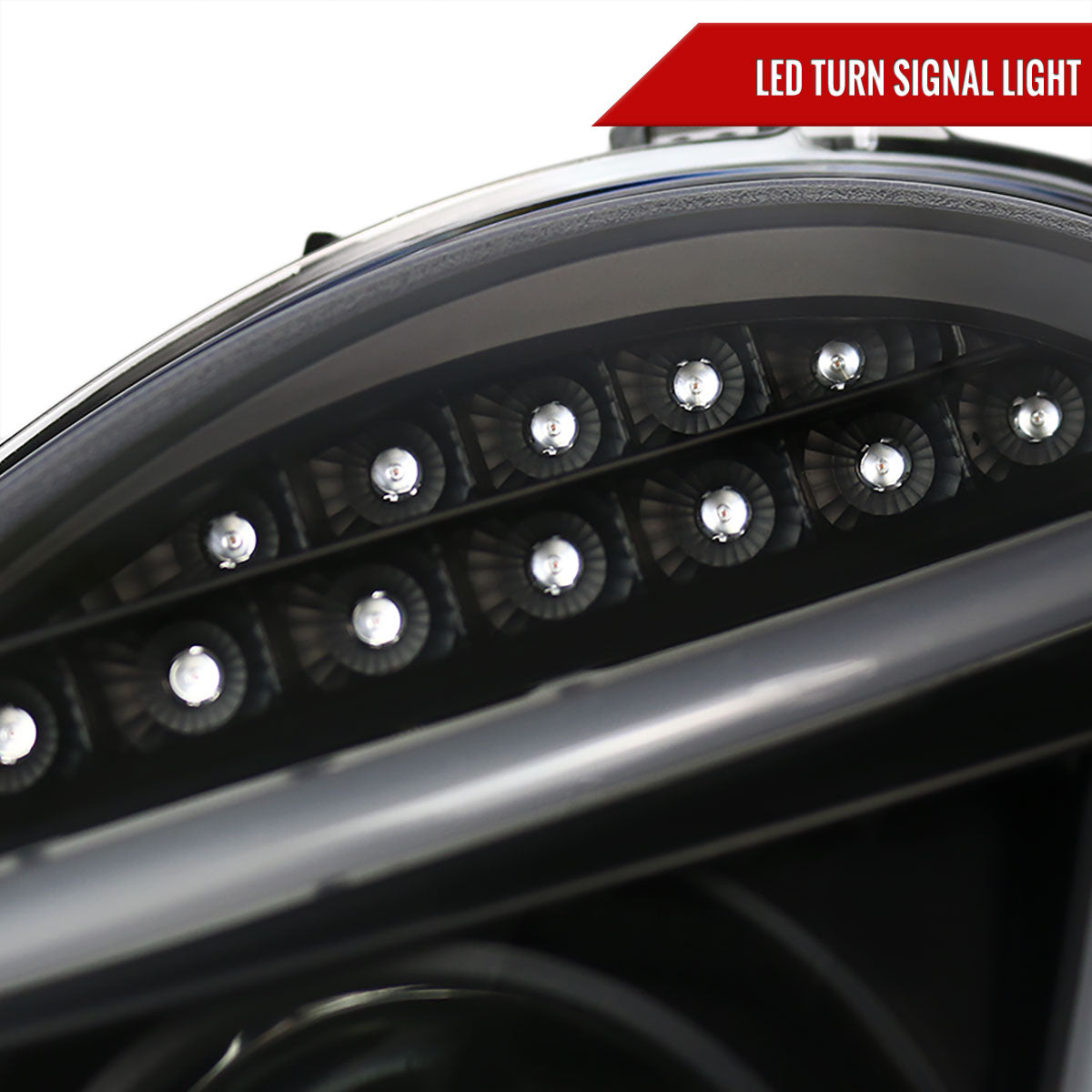 Spec-D 01-07 Benz W203 C-Class 4DR Projector Headlights LED Light Bar