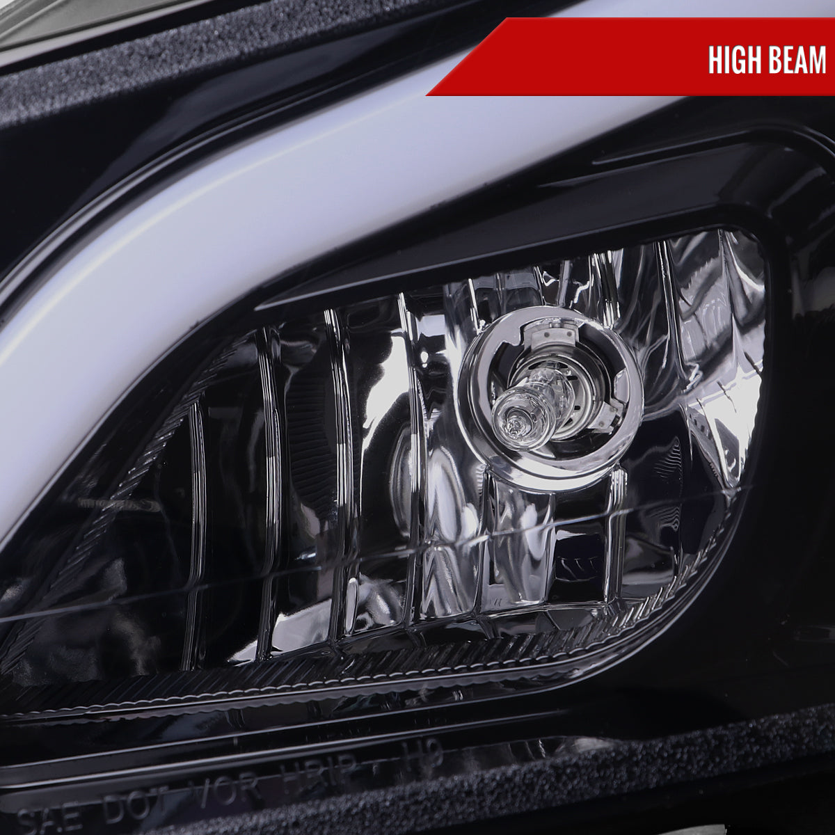 Spec-D 12-14 Mercedes W204 C-Class SEQ Bar Pro Headlights Black Smoked