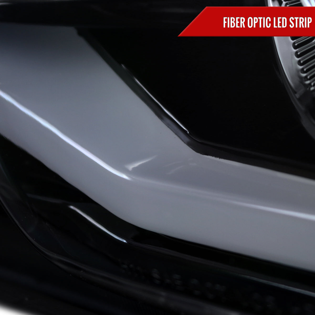 Spec-D 10-13 Chevy Camaro LED Bar Projector Headlights GL BlackSmoked