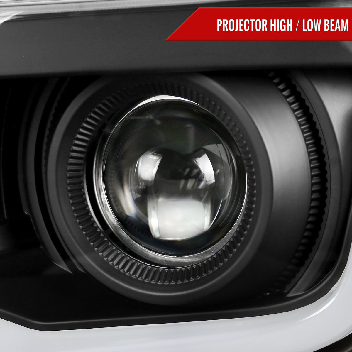 Spec-D 10-13 Chevy Camaro LED Bar Projector Headlights Black