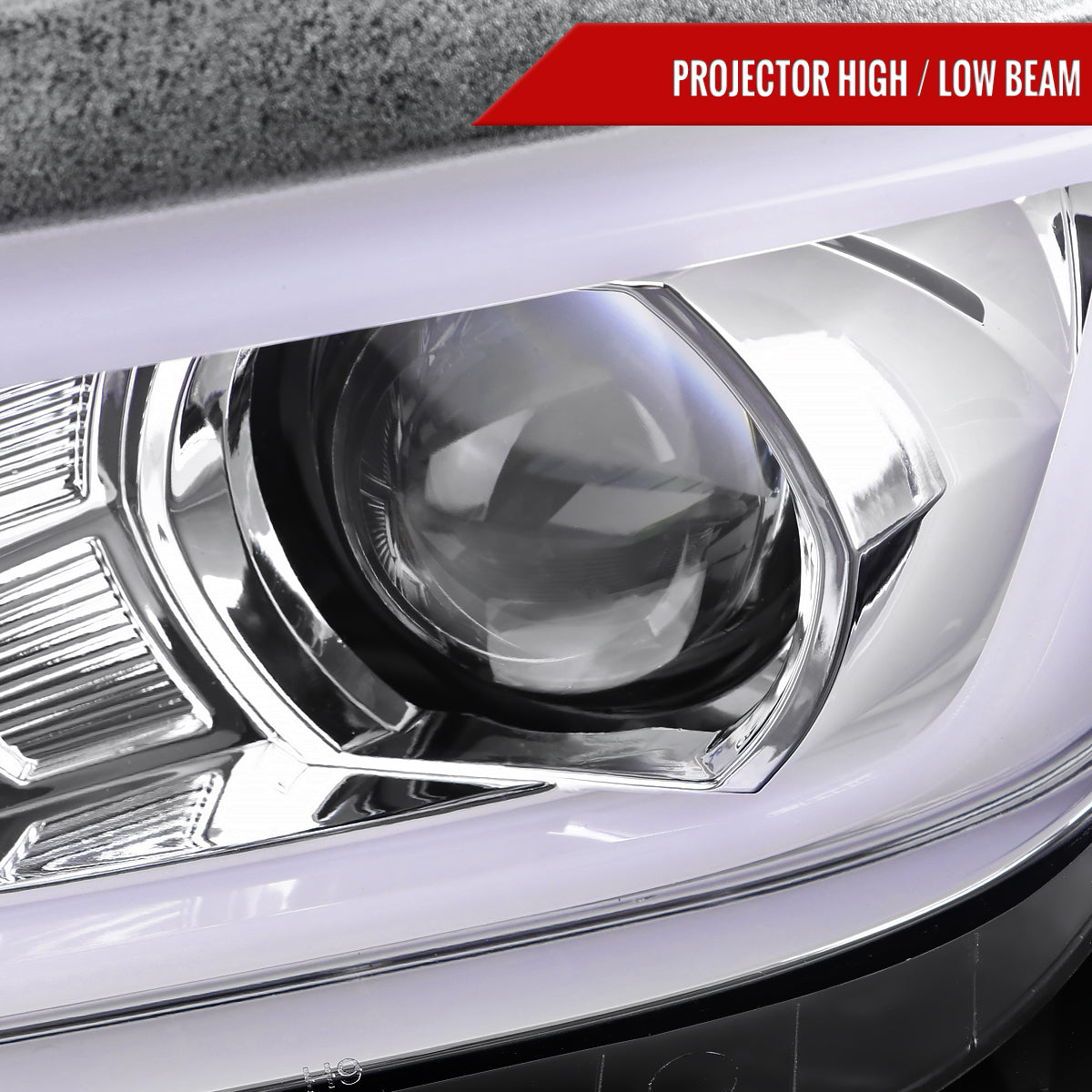 Spec-D 14-15 Chevy Camaro Projector Headlights SEQ LED Strip Chrome