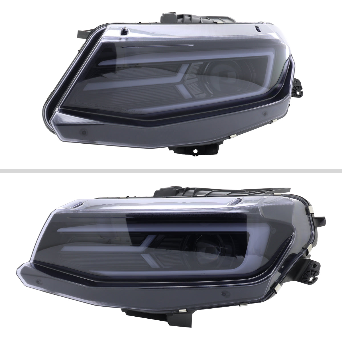 Spec-D 16-18 Chevy Camaro Sequential LED Headlights Chrome/Smoked
