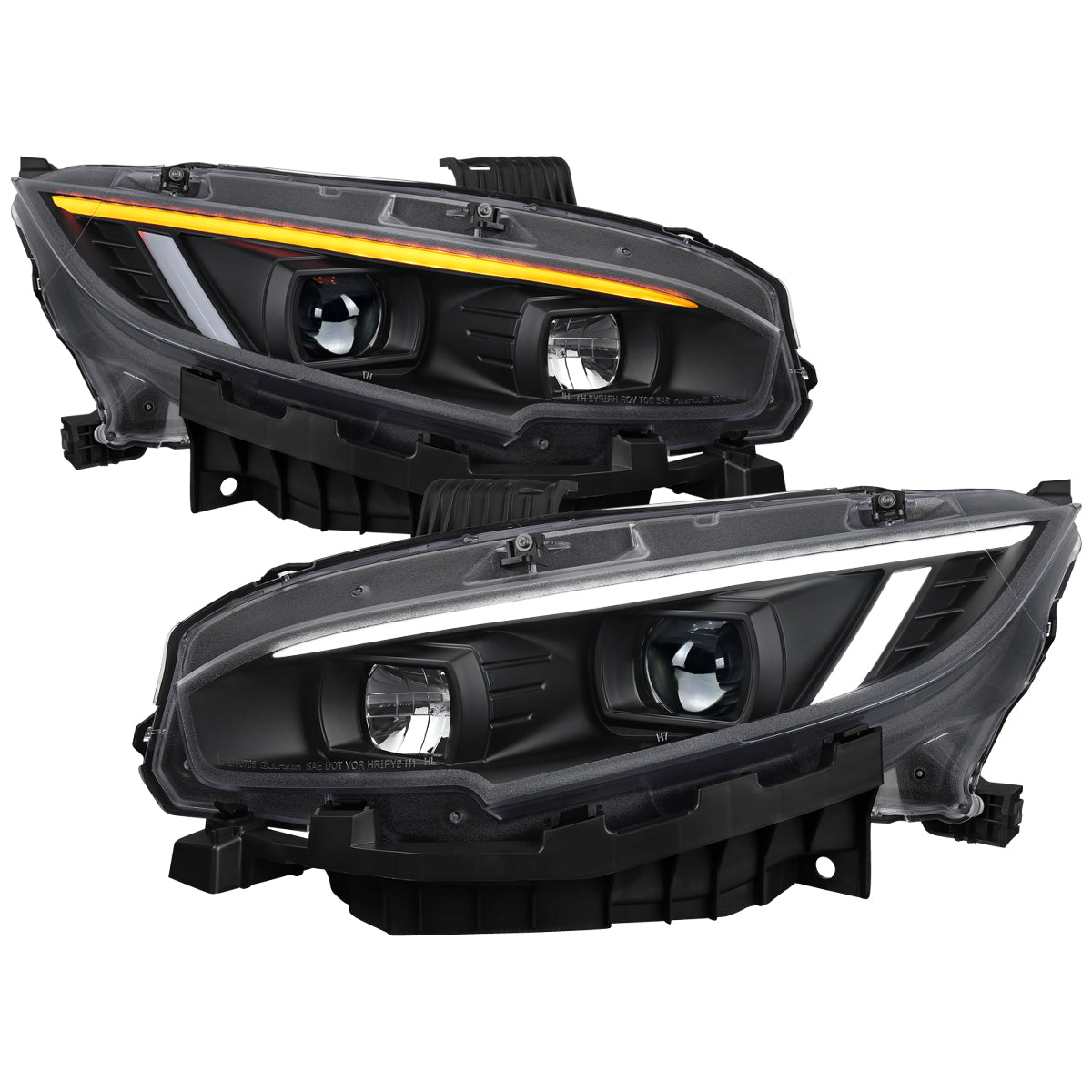 Spec-D 16-23 Toyota Tacoma Driver Projector Headlight Chrome