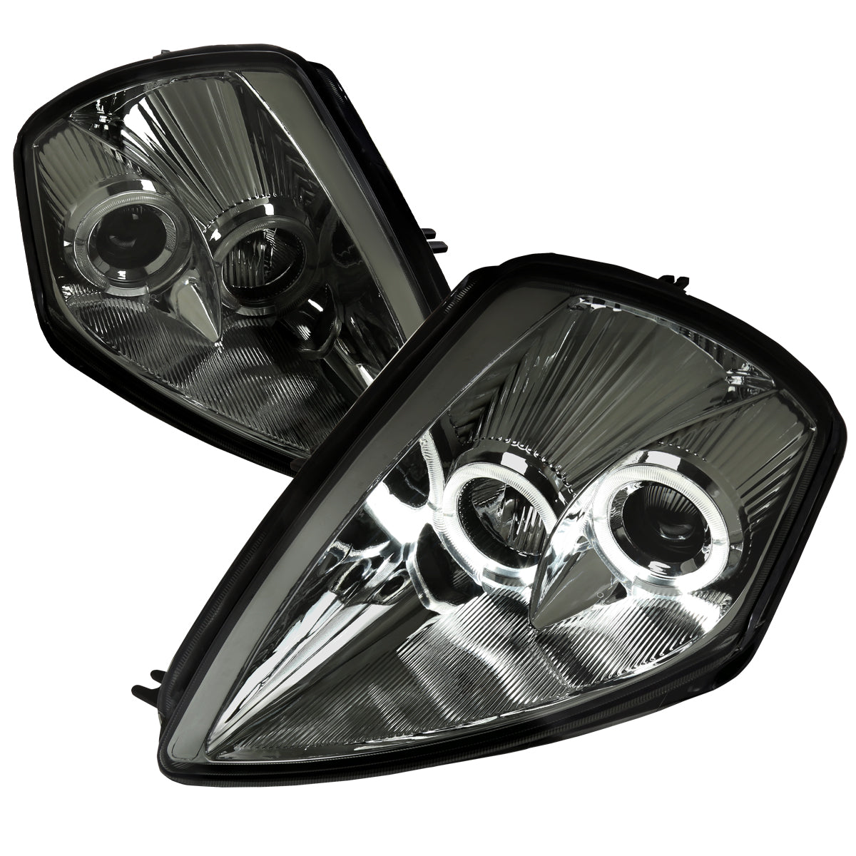 Spec-D 00-05 Mitsubishi Eclipse Dual Halo Headlights Chrome/Smoked