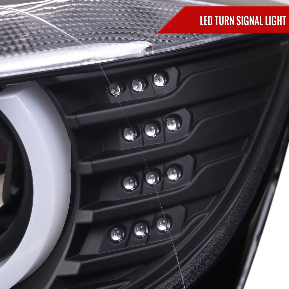 Spec-D 12-15 F30 3-Series 4DR Dual U-Bar Projector Headlights Black