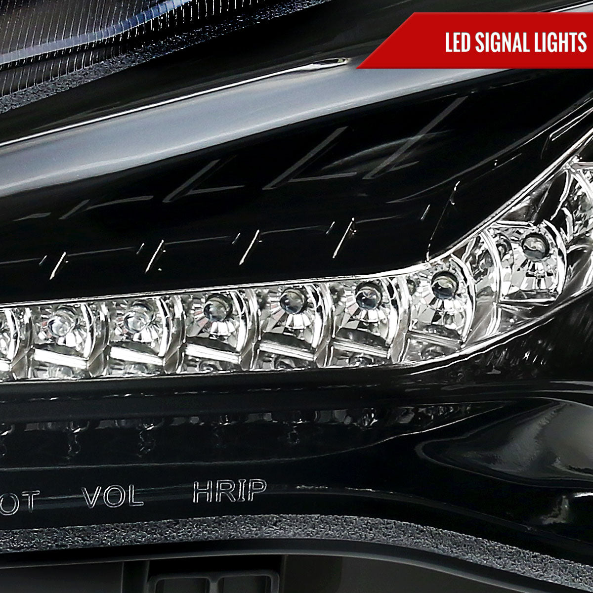 Spec-D 12-17 Scion FRS/ 86 LED Bar Projector Headlights Black