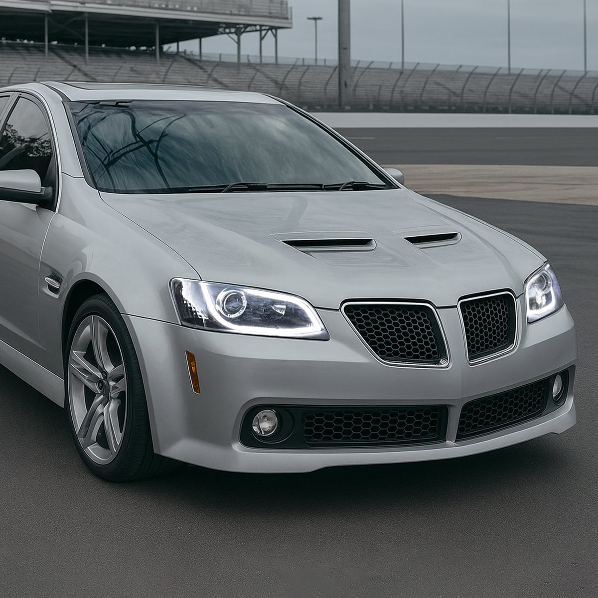 Spec-D 08-09 Pontiac G8 LED Bar Projector Headlights Black