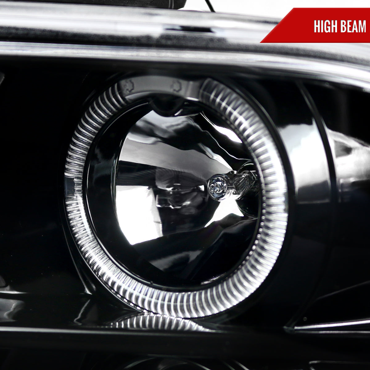 Spec-D 05-09 Ford Mustang Halo Projector Headlights Black