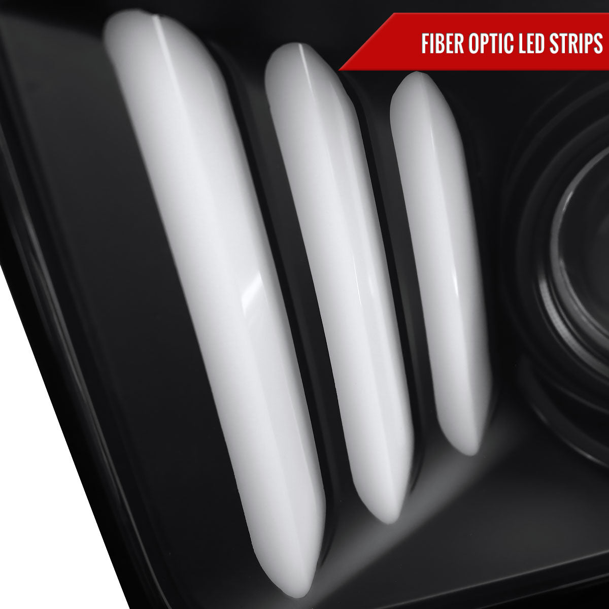 Spec-D 05-09 Ford Mustang LED Bar Projector Headlights Matte Black