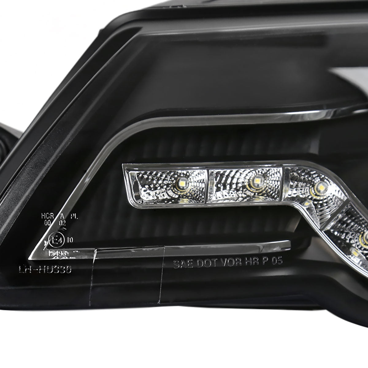 Spec-D 06-10 VW Passat Halo Headlights R8 Style Light Strip Black