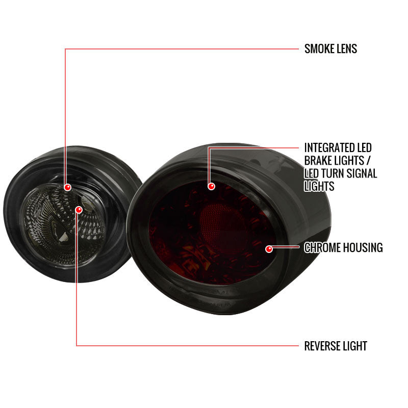 Spec-D 05-10 Chevrolet Cobalt LED Tail Lights Smoked 2Dr