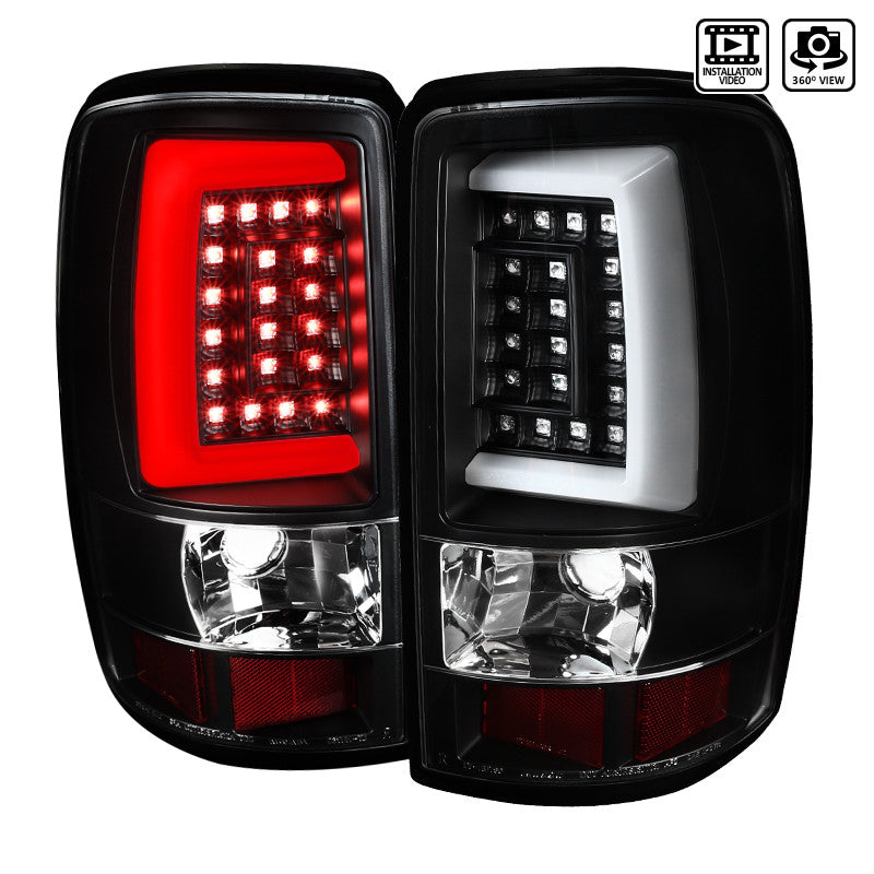 Spec-D 00-06 GMC Yukon Denali Tail Lights LED G2 Matte Black/Clear