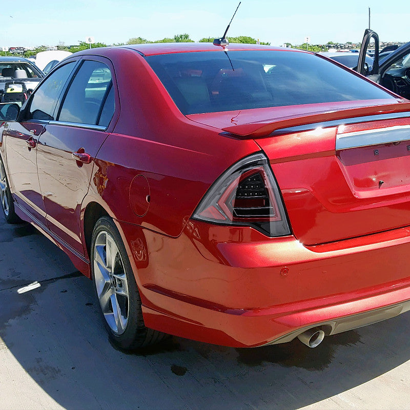 Spec-D 10-12 Ford Fusion Tail Lights LED Jet Black/Clear