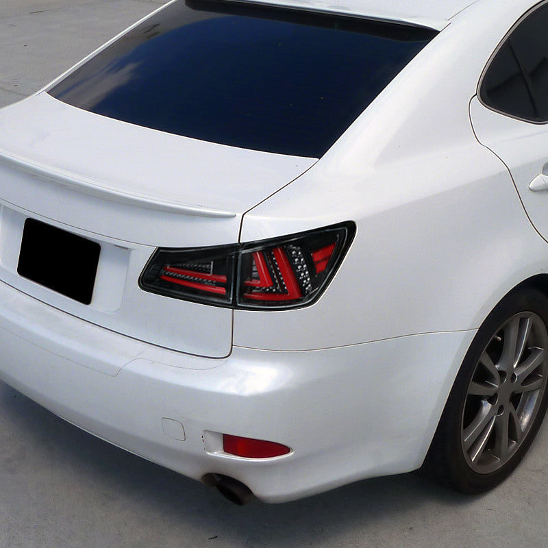 Spec-D 06-13 Lexus IS250 IS350 Tail Lights LED Jet Black/Clear
