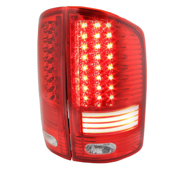 Spec-D 02-05 Dodge Ram 1500 2500 3500 V2 LED Tail Lights Red/Clear
