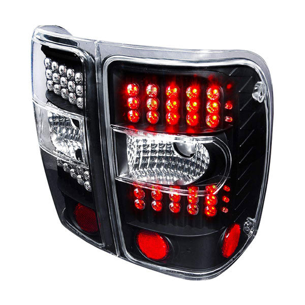 Spec-D 01-11 Ford Ranger G2 LED Tail Lights Black/Clear