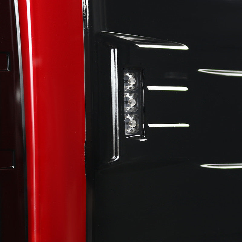 Spec-D 14-18 GMC Sierra Tail Lights LED Jet Black/Clear