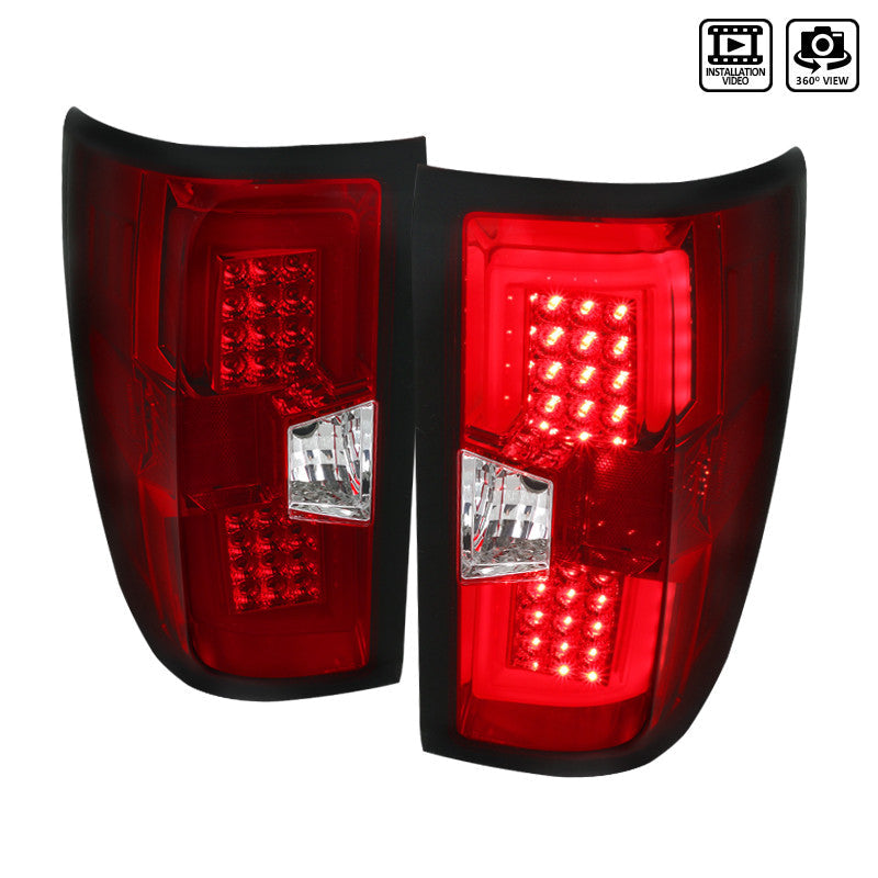 Spec-D 14-19 Chevrolet Silverado 2500HD 350HD LED Tail Lights Red