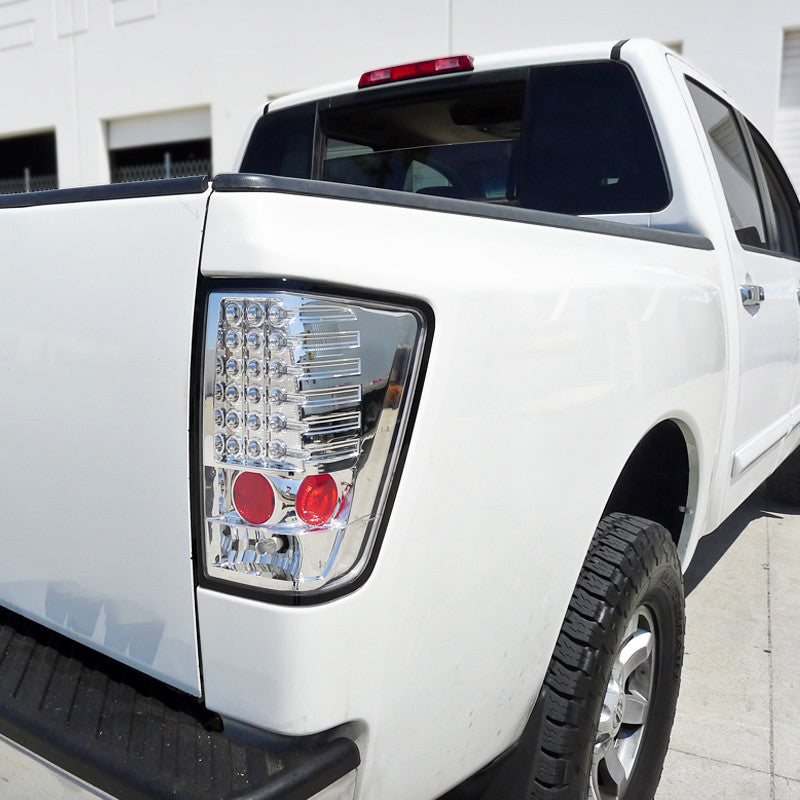 Spec-D 04-12 Nissan Titan LED Tail Lights Chrome