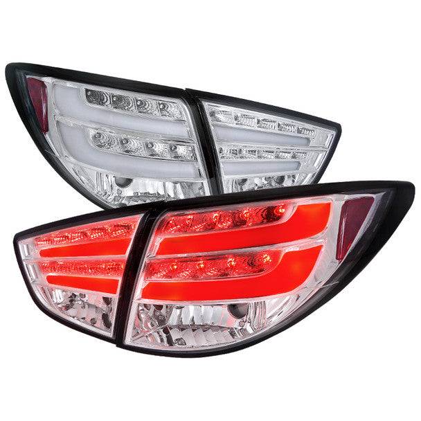 Spec-D 10-12 Hyundai Tucson LED Bar Tail Lights Chrome