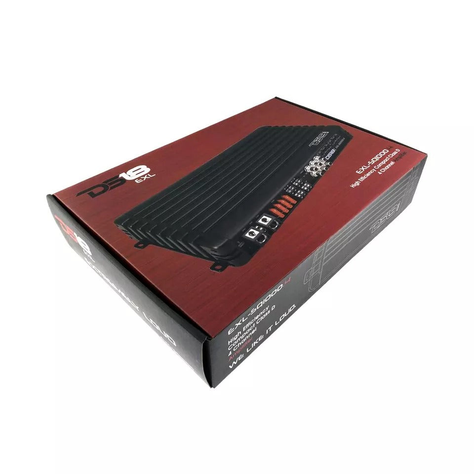 DS18 EXL-SQ1000.4D 2000 W Max 4-Channel Class-D Full Range Car Audio Amplifier