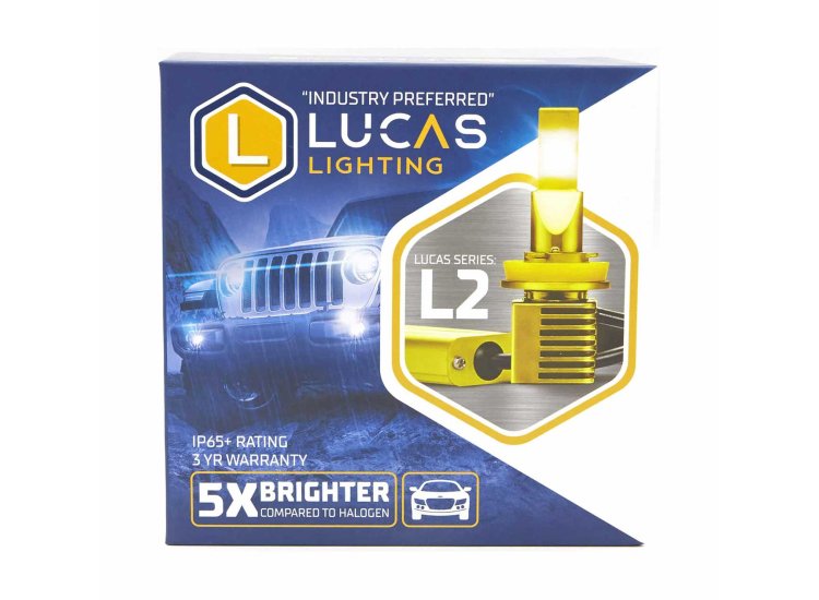 Lucas Lighting L2 Series H7 Replacement LED Headlight Bulbs (Pair) - LUC L2-H7