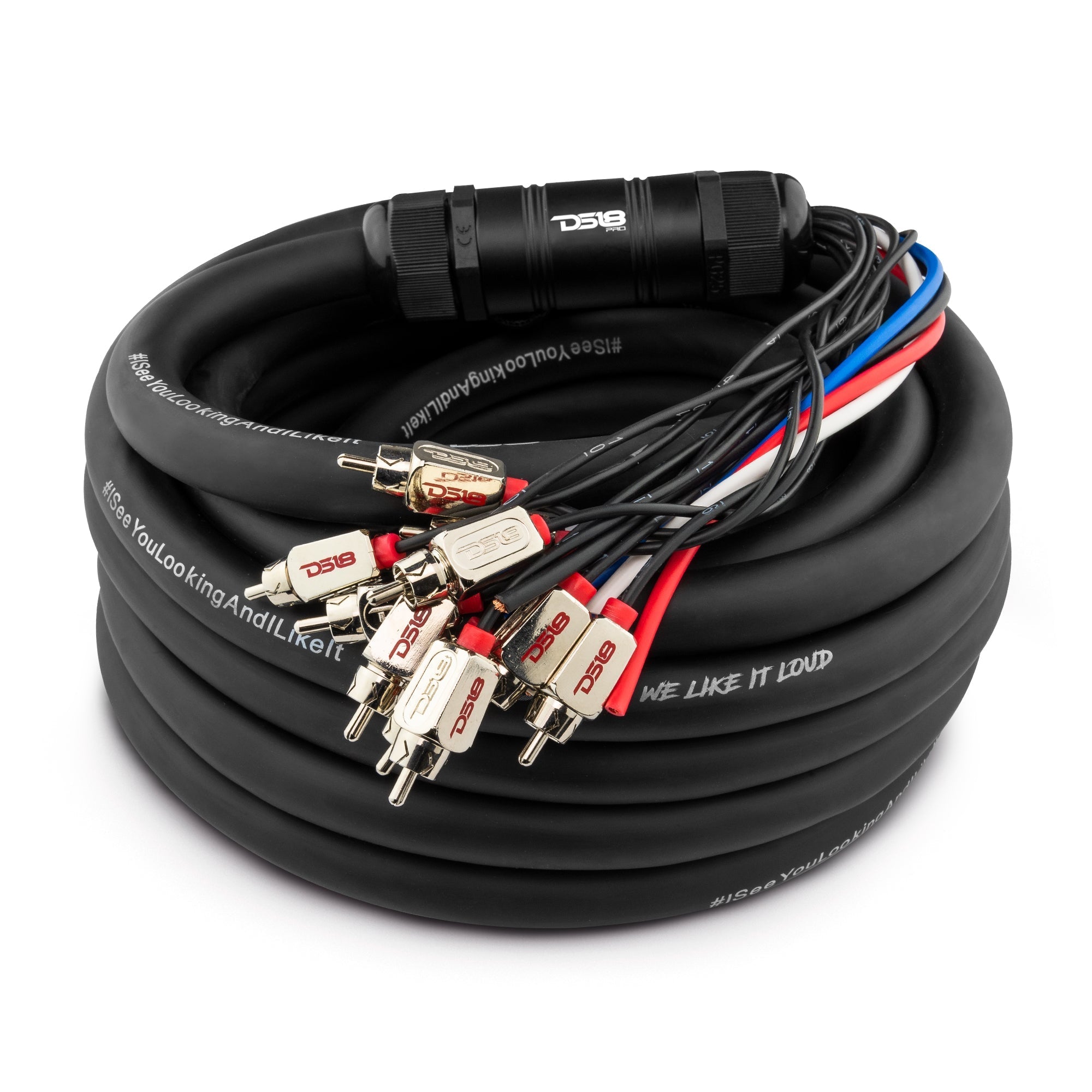DS18 Snake, Medusa 10 Channel RCA and 4 x 12GA OFC Power Wire 30 Feet