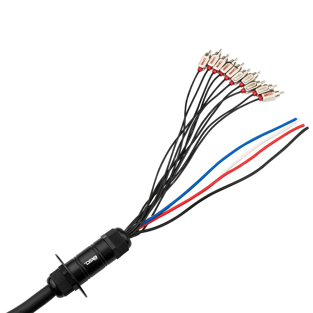 DS18 Snake, Medusa 10 Channel RCA and 4 x 12GA OFC Power Wire 30 Feet