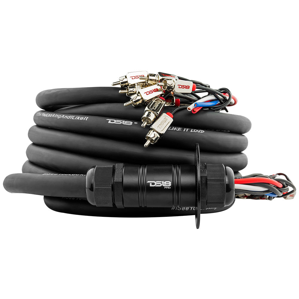 DS18 Snake, Medusa 10 Channel RCA and 4 x 12GA OFC Power Wire 30 Feet