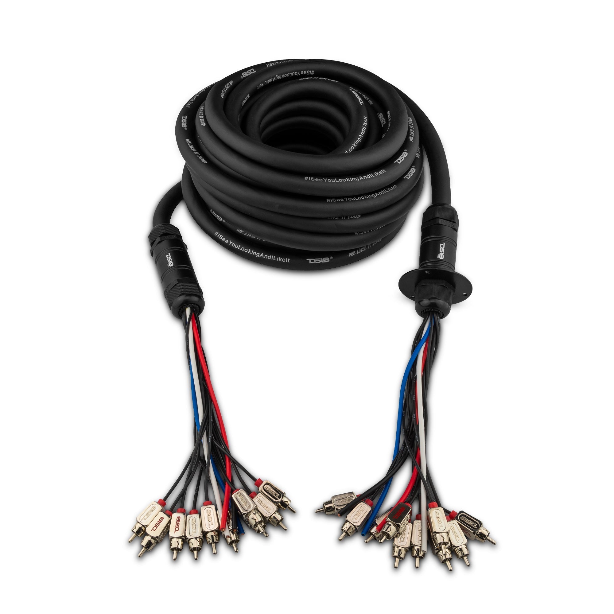 DS18 Snake, Medusa 10 Channel RCA and 4 x 12GA OFC Power Wire 50 Feet