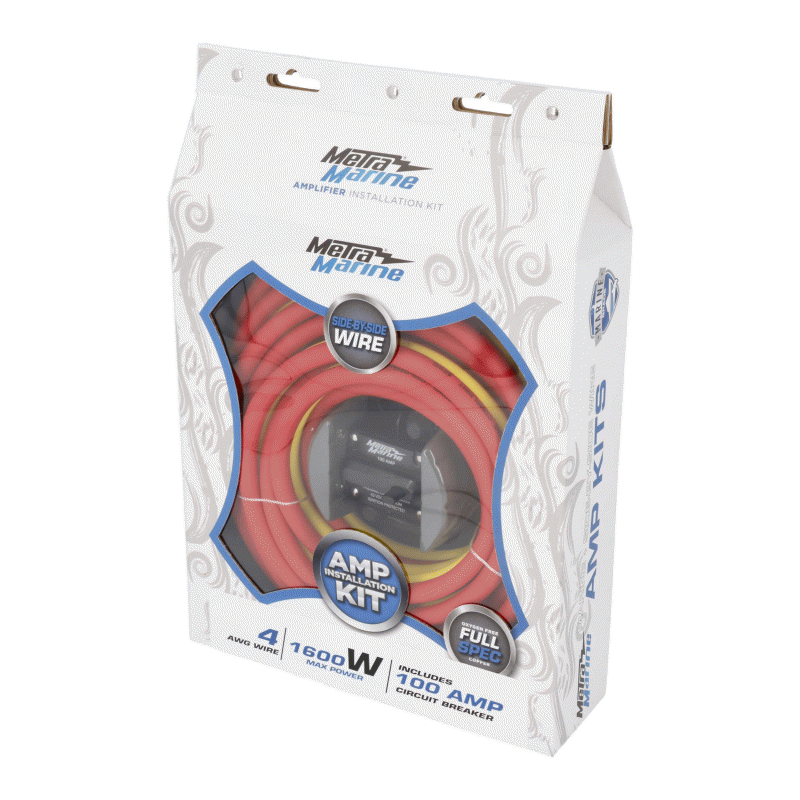 Metra ML-AK4-20 4 AWG Marine Amp Kit - 20ft. w/ Circuit Breaker