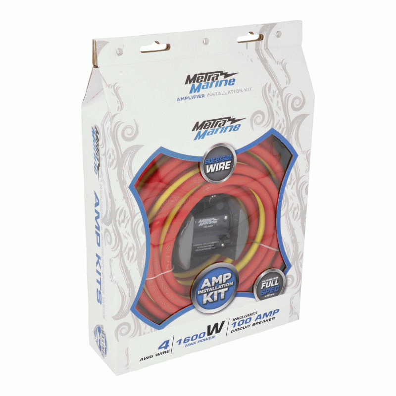 Metra ML-AK4-20 4 AWG Marine Amp Kit - 20ft. w/ Circuit Breaker