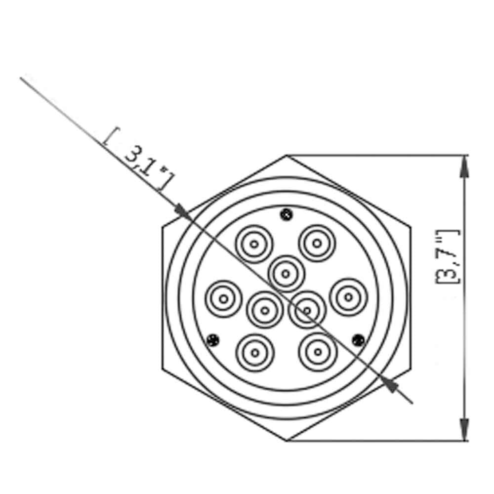 Metra ML-DLRGB27W 27W Large Drain Plug Light - RGB