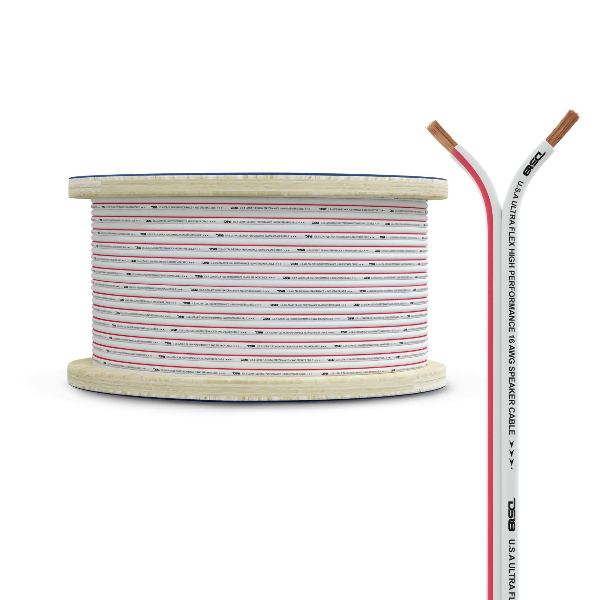 DS18 16-GA Marine Grade Tinned 100% Copper OFC Speaker Wire -150 Feet