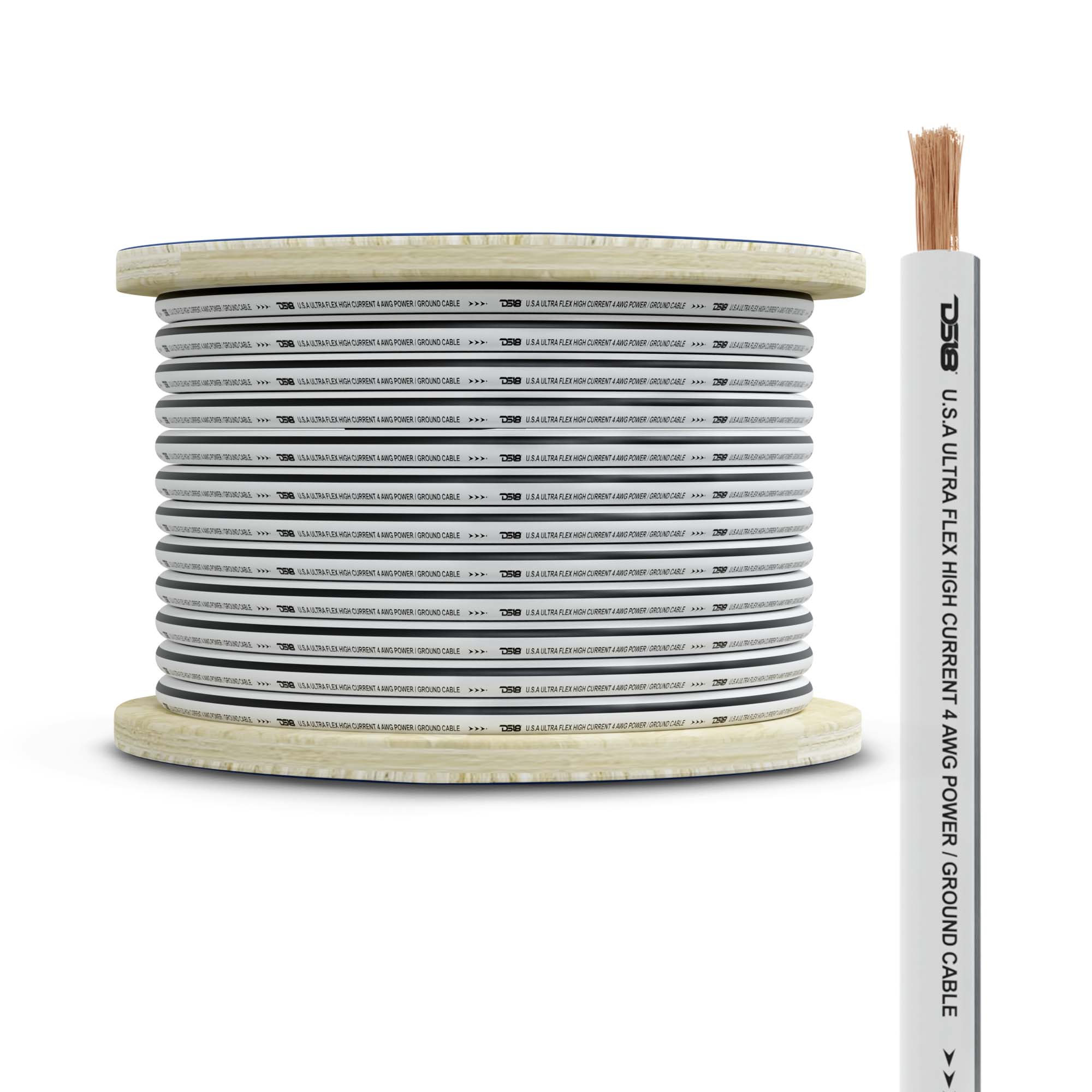 DS18 4-GA Marine Grade Tinned 100% Copper OFC Ground Wire -50 Feet