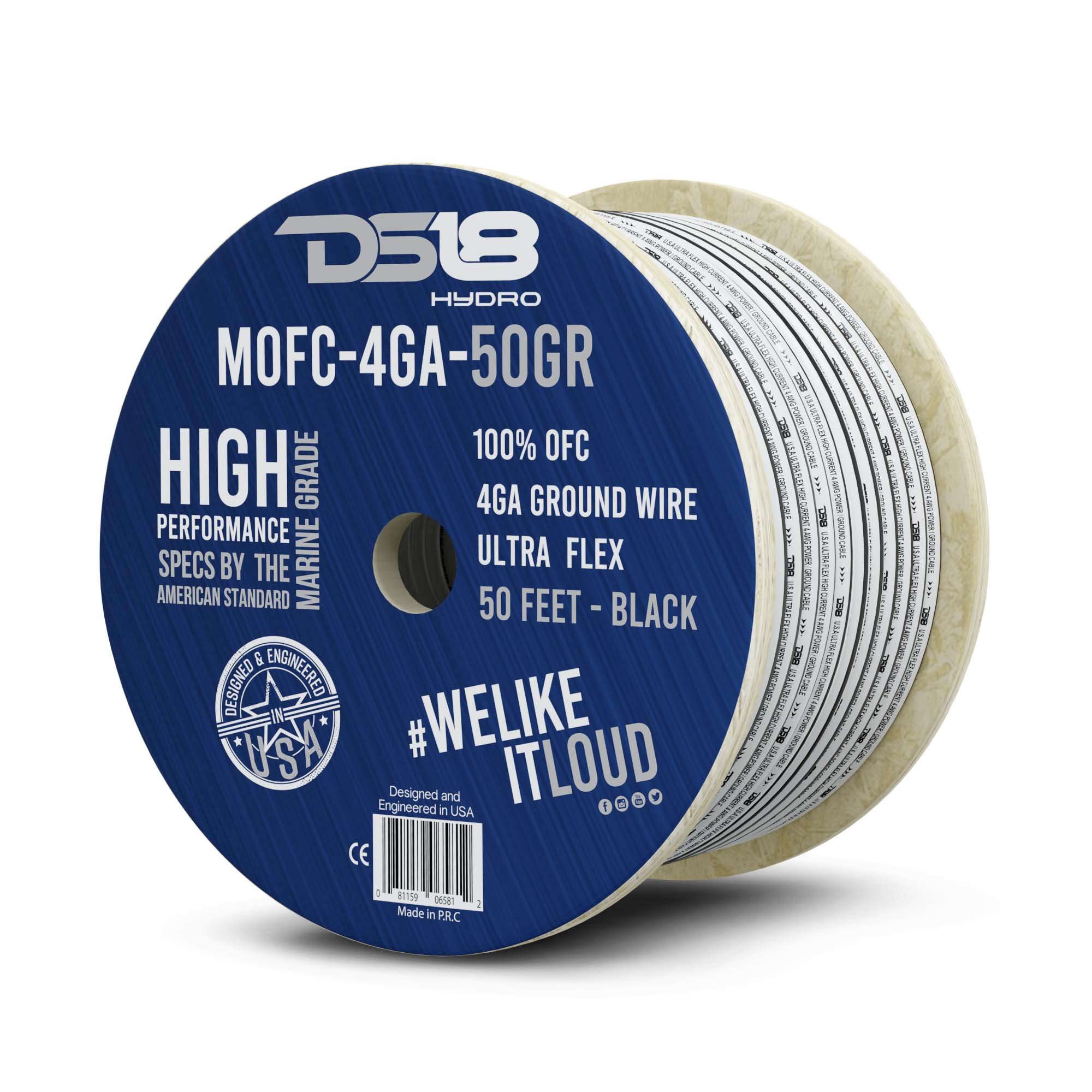 DS18 4-GA Marine Grade Tinned 100% Copper OFC Ground Wire -50 Feet