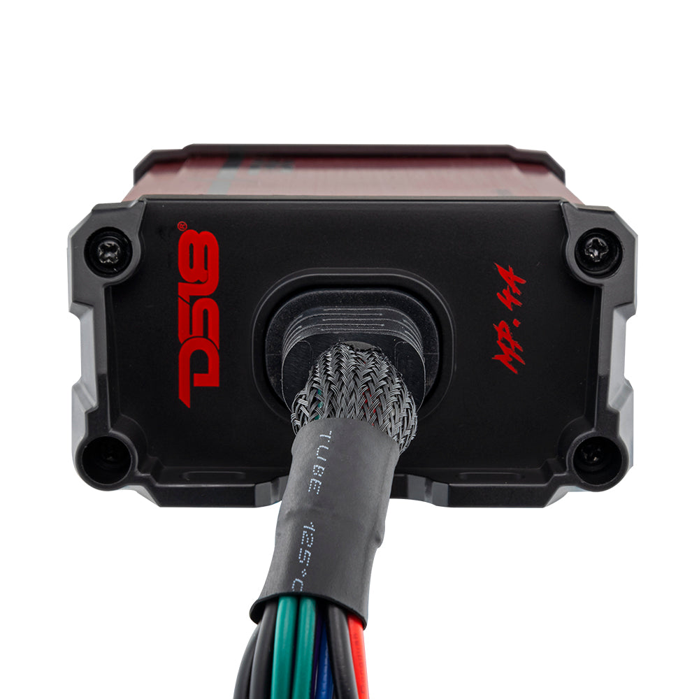 DS18 MP 4-Channel Full-Range Class D IP55 Marine and Powersports Amplifier 4 x 40 Watts Rms @ 4-Ohm