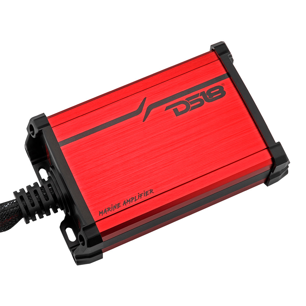 DS18 MP 4-Channel Full-Range Class D IP55 Marine and Powersports Amplifier 4 x 40 Watts Rms @ 4-Ohm