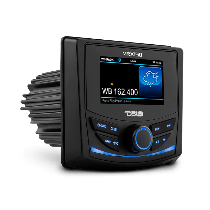 DS18 MRX150 Marine and Powersports Head Unit 3” Color Display - Great for Boats Audio, ATV, UTV, SXS & Golf Cart